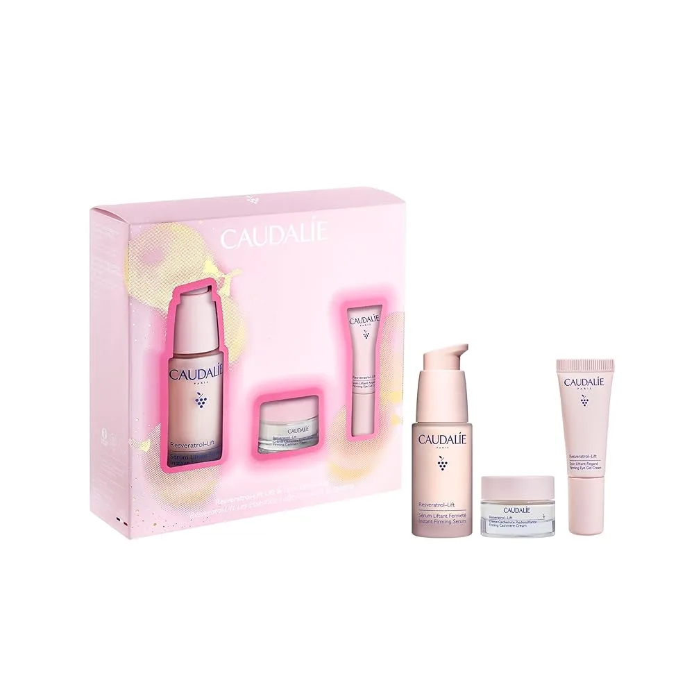 Caudalie Resveratrol-Lift: Lift & Firm Essentials Set with full-size Resveratrol-Lift Serum + FREE travel-size moisturizer + FREE travel-size eye cream